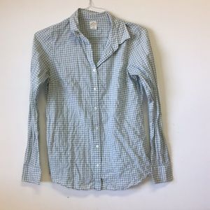 J. Crew “The Perfect Shirt” Blue Checkered Sz 6T